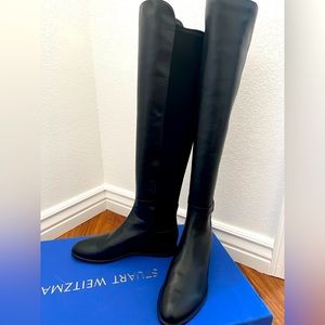 Stuart Weitzman New in Box Mainline black Napa leather boots 8 1/2